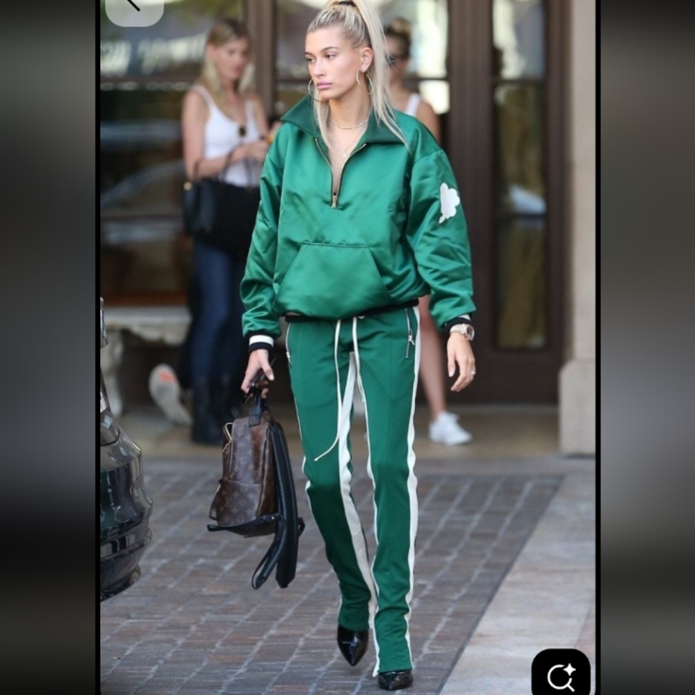 Very Rare, Fear of God FOG Fifth Collection 2017 Green Track Pants Hailey Bieber